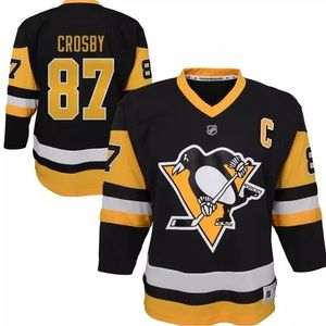 💛🖤NHL Youth Pitt Penguins Crosby #87 Premier Home Jersey L/XL LIKE NEW🖤💛